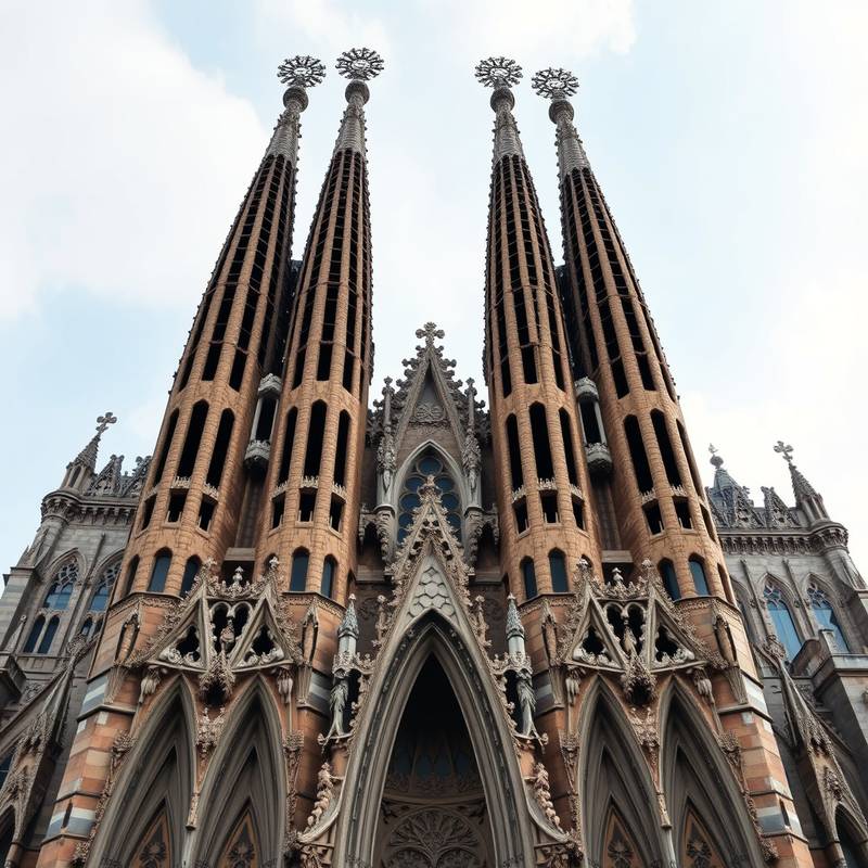 Imagen de la Sagrada Familia de Gaudí en Barcelona, España