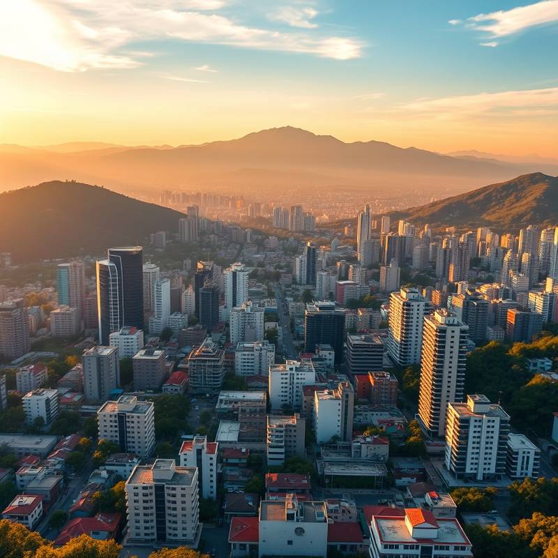 Imagen de una vista panorámica de Medellín, Colombia